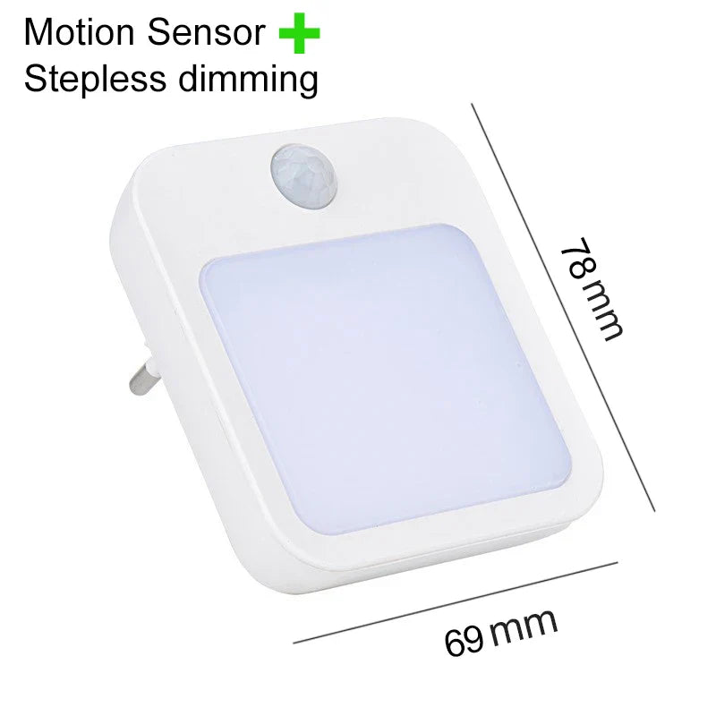Luvikno | Sensilux Mini LED Nattlys | Med Bevegelsessensor | Varm og Kald Hvit | For Gang, Soverom og Bad