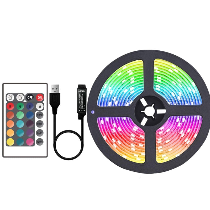 Luvikno | 1M-20M RGB LED Lysstripe 5V LED
