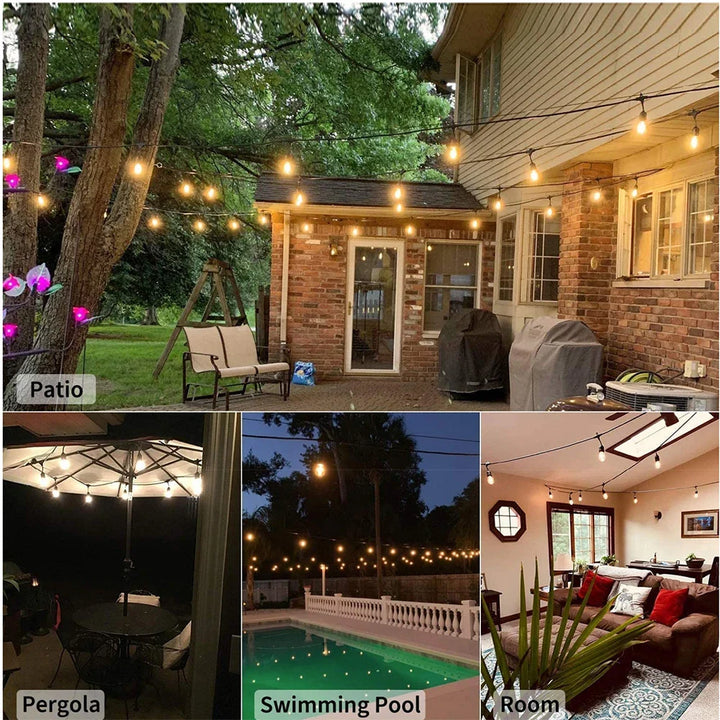 Luvikno | LED Solar String Lights SolaLuma | Vanntett IP44 | For Hage, Terrasse & Camping | Automatisk Belysning
