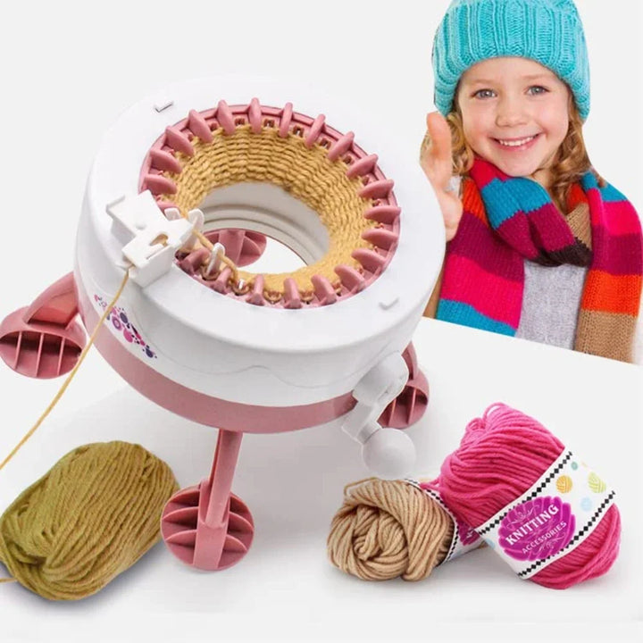 Luvikno | Strickolino Strikkemaskin | 22 Nålene | Automatisk Sirkulær Strikkesett for Nybegynnere & Voksne | Rask Strikker med Tilbehør