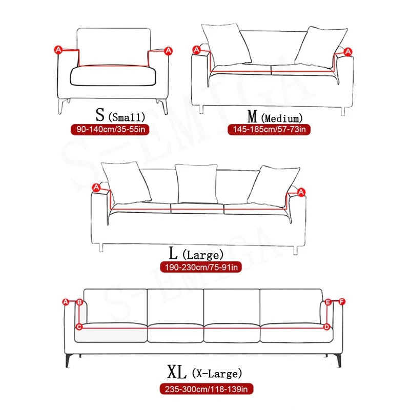 Moderne Antiskli Fargerik Elastisk Sofatrekk | Luvikno