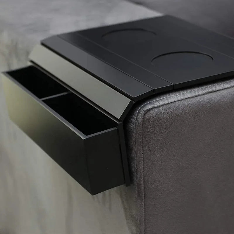 Minimalist Bamboo Sofa Armrest Organizer | Luvikno