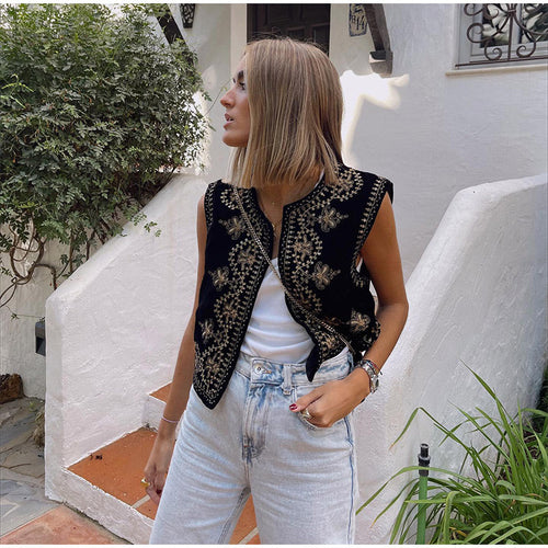 Luvik | Brodert vest for kvinner