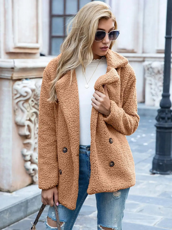 Luvik | Teddy Kort jakke - Brun - Myk og Fashionabel