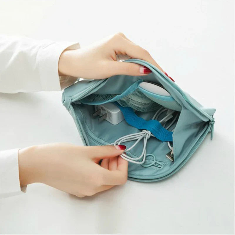 Luvikno | Tech Bag Kabelveske Vanntett | Elektronikk Organisator for Reise | Kompakt & Holdbar | Nylon 23x15cm