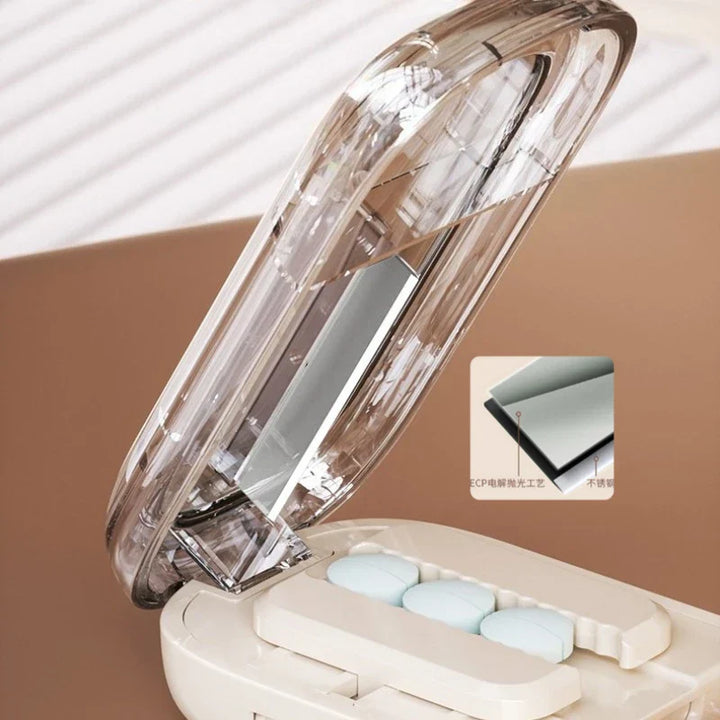 Pocket Size Dustproof Pill Cutter Organizer | Luvikno