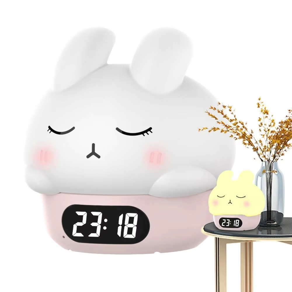 Bunny Digital Vekkerklokke med Søvntreiner og Nattlys Luvikno