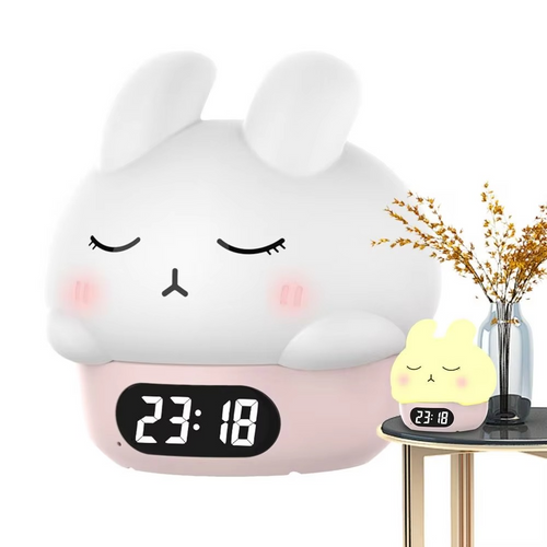 Bunny Digital Vekkerklokke med Søvntreiner og Nattlys Luvikno