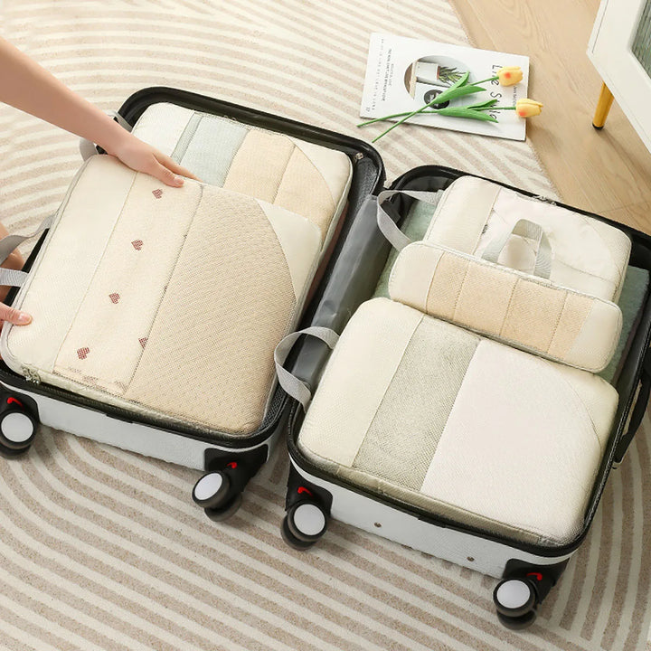 Luvikno | PackNest Kompresjons Organizer Set | 5-delt | Plassbesparende & Vannavvisende | Ideell for reise & hverdagsbruk