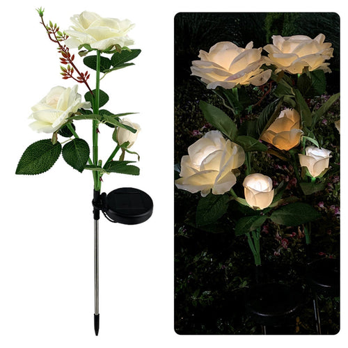 LED Solcelle Rose Dekorativ Lys | Luvikno