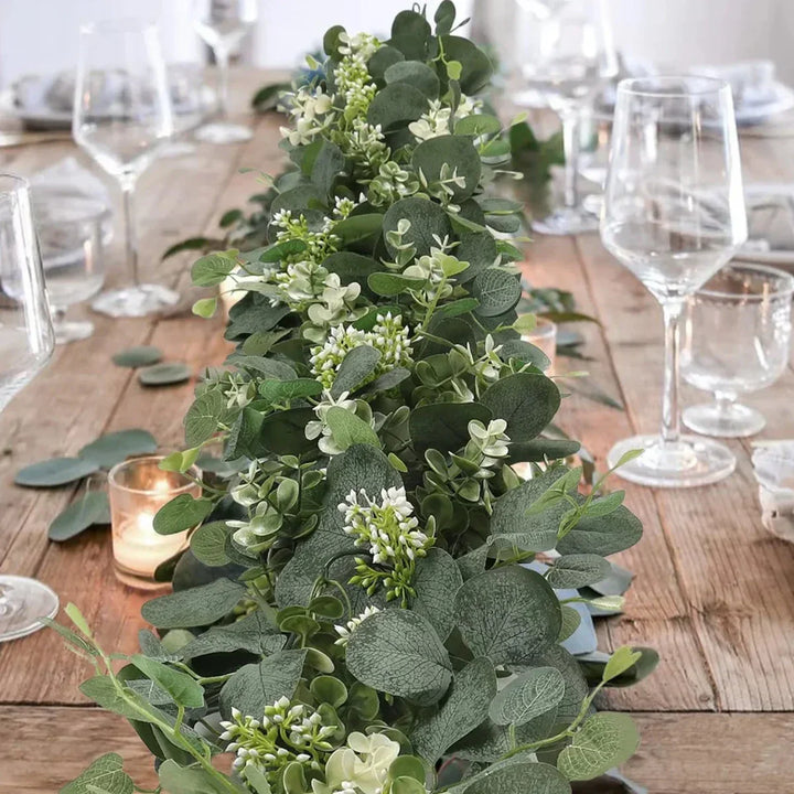 Luvikno | Garland - EvaGreen - Kunstig Eucalyptus - 2-delt Sett