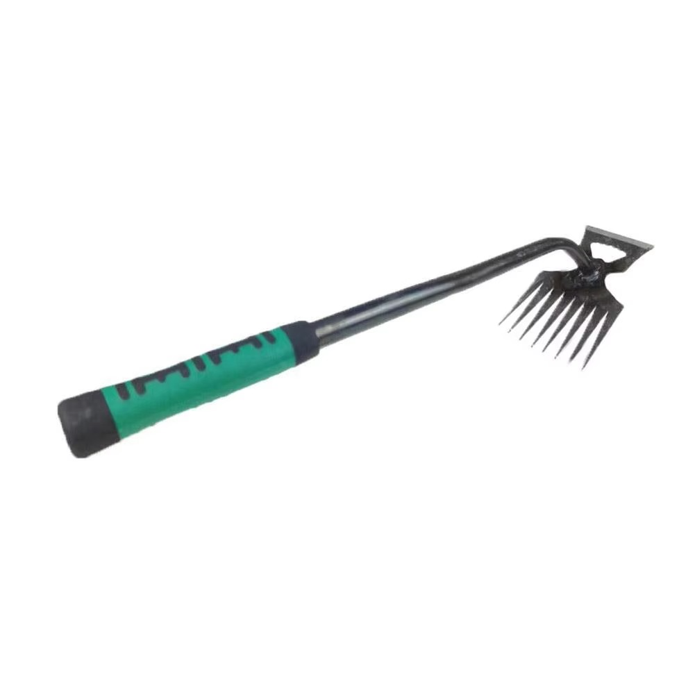 Dual-Purpose 8-Tann Manganese Steel Hakkepinn med Halkefritt Gummihåndtak for Luking, Graves, og Jordløsning Luvikno