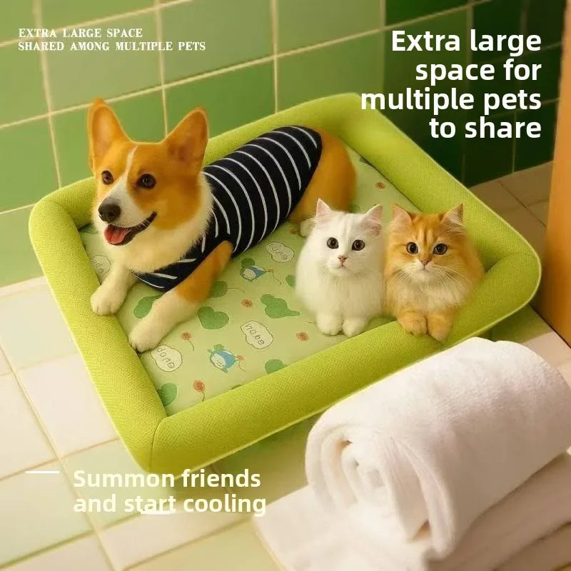 Luvikno | Kühlmatte Pawlino ChillPad | Sommermatte for hunder og katter | Pustende og fluffy | For små til store kjæledyr