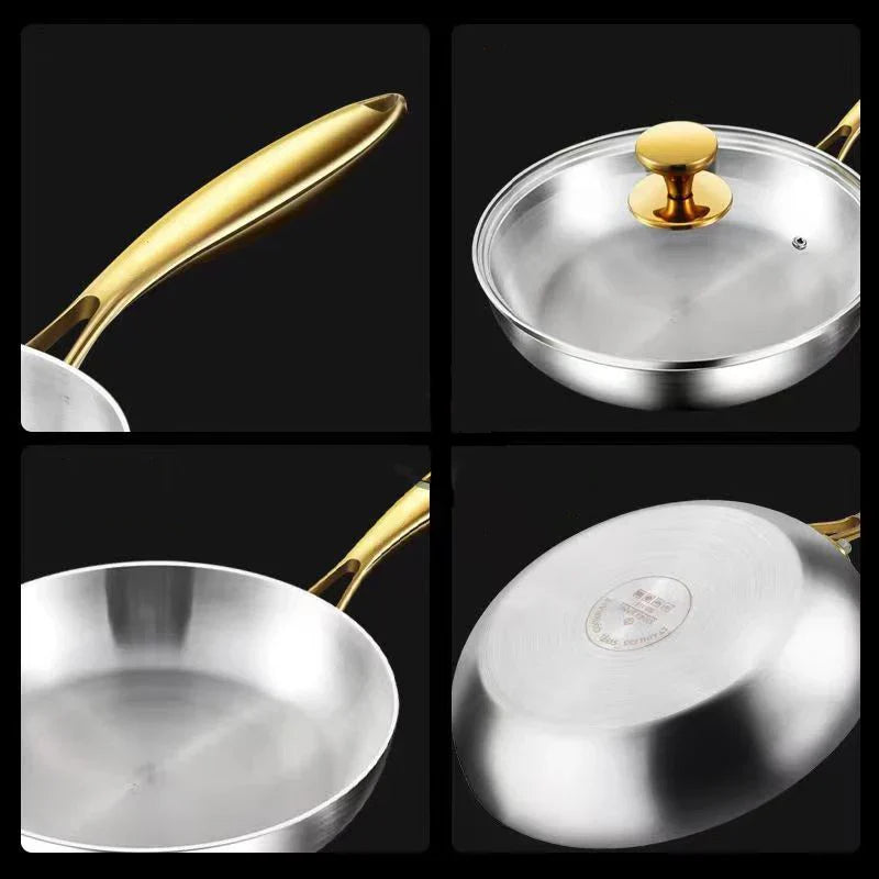 ChefSteel – Profesjonell Rustfritt Stål Stekepanne for Gass & Induksjon | Luvikno