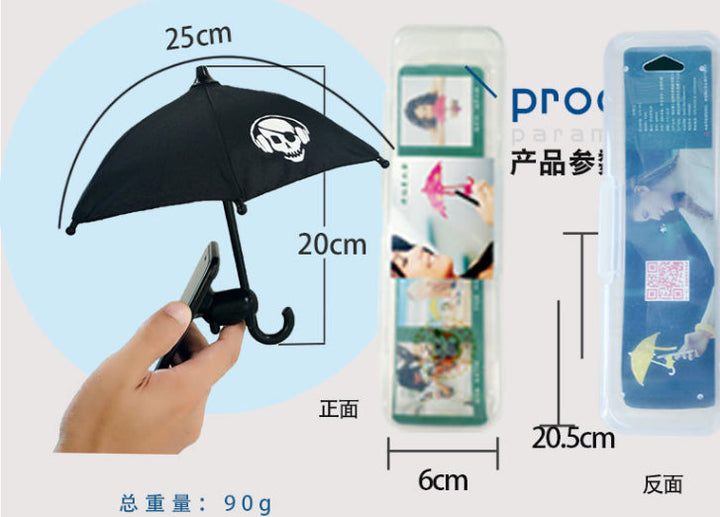 Telefon Parasol Solskjerm - Søt Mini Parasol for Telefon med Universell Justerbar Sugekopp Stativ | Luvikno