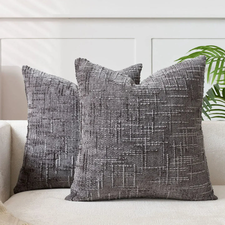 Chenille Sofa putevar – Myk ensfarget design | Elegant dekorasjon for stue & soverom | Luvikno