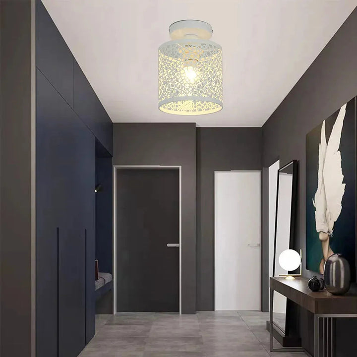 Industriell Loftlampe med Åpen Ramme i Vintage Stil Luvikno