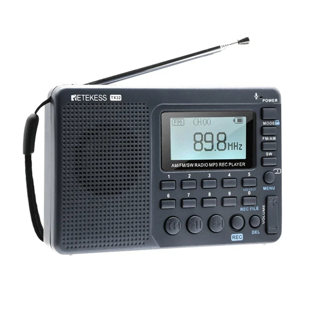 EchoWave - Bærbar Retro Radio med Kraftig Lyd Luvikno