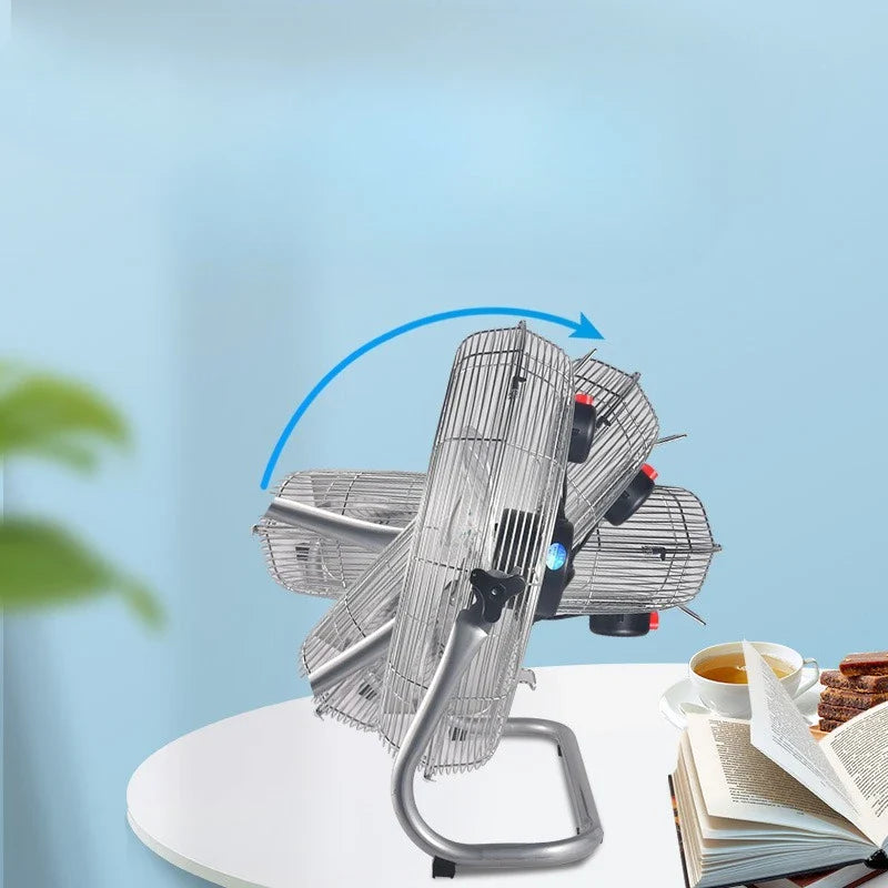 Industriell Gulvvifte – 8-hastigheter 130° Svingende Workshop Blåser, Stille 45dB Turbo Motor med Overopphetingsbeskyttelse | Luvikno