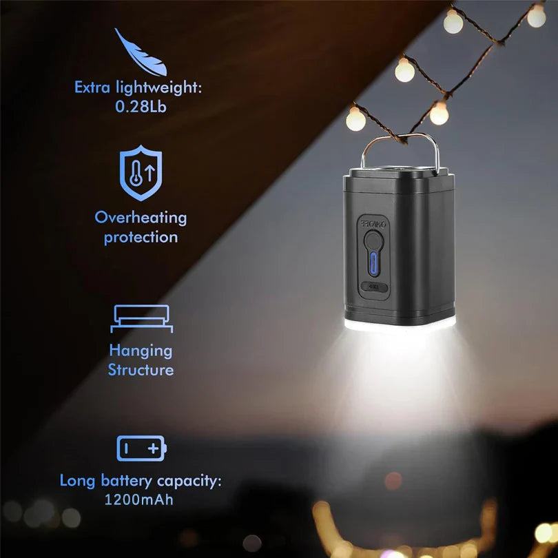 Mini luftpumpe USB-C med 5 dyser – 200 L/min | Luvikno