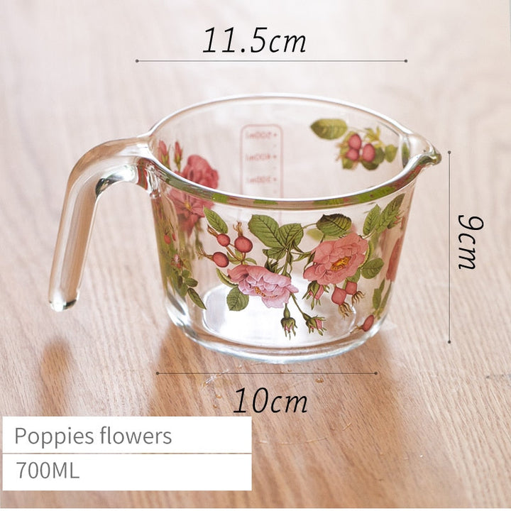 Retro Flowers Målebeger med Lokk