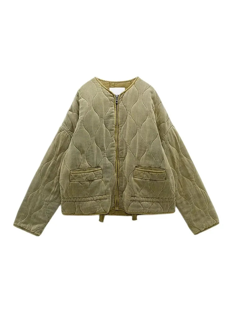 Luvik | Oversized vintage polstret jakk for kvinner