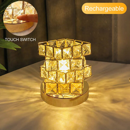 Crystal Room Mood Ambient Geo Shimmer Cube Light | Luvikno