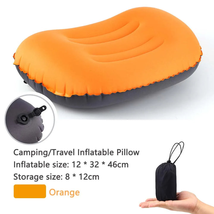 Luvikno | AirNest Oppblåsbar Utendørspute | Komprimerbar & Sammenleggbar | Nakke Støtte for Camping, Fotturer & Reise