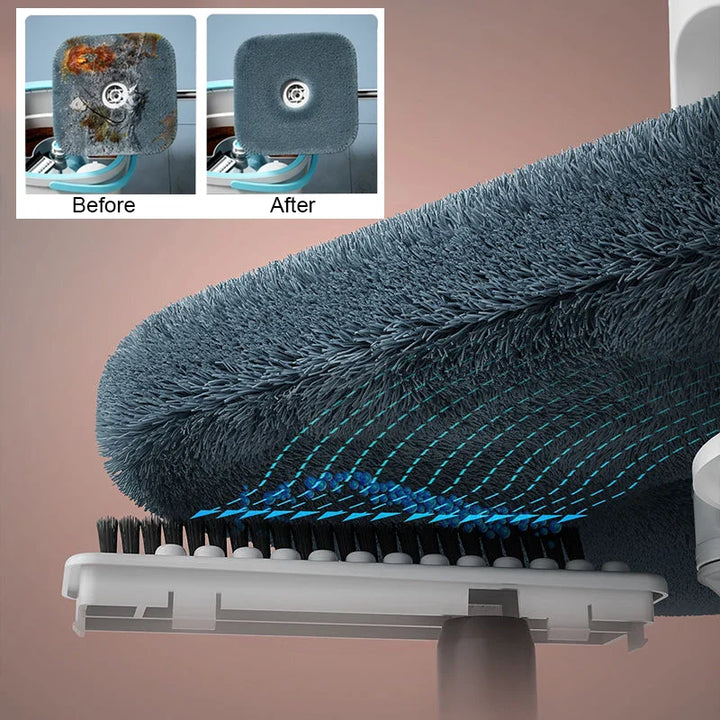 Luvikno | AquaPure Spin Mop | 360° roterende mopp med vannseparering | Håndfri rengjøringssystem | 2.5L bøtte