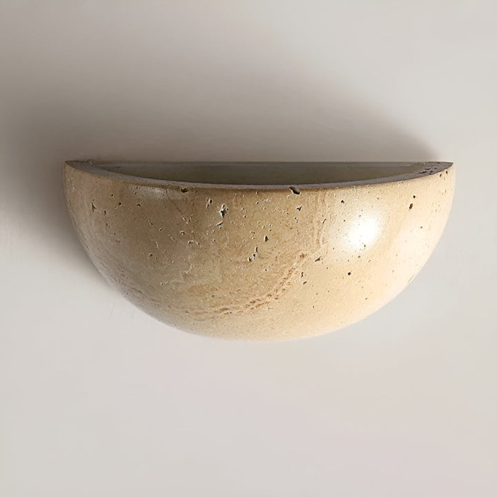 Halv-Rund LED Wabi-Sabi Vegglampe - ZenGlow | Luvikno
