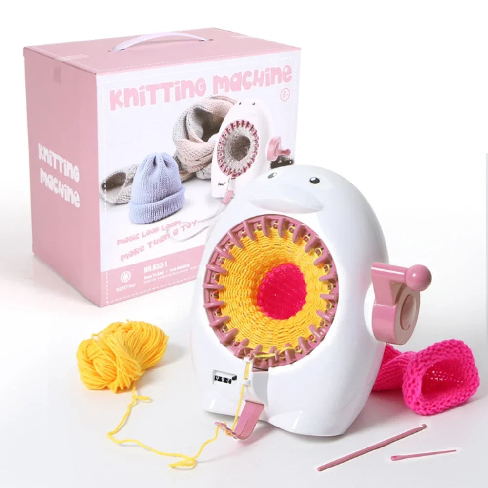 Luvikno | Strickolino Strikkemaskin | 22 Nålene | Automatisk Sirkulær Strikkesett for Nybegynnere & Voksne | Rask Strikker med Tilbehør