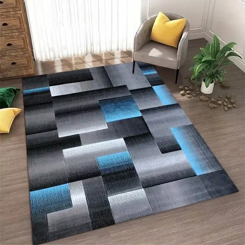 Elegant nordisk-inspirert geometrisk områdeteppet Luvikno