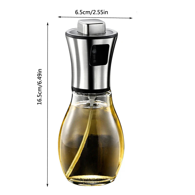 Luvikno | CulinaMist Pro Oljesprayer 200 ml | Fin tåke & forbedret dyse | For olje, eddik & sitronsaft | Rustfritt stål & glass