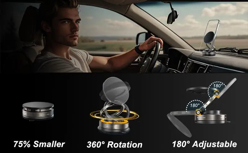 Luvikno | 360° roterbar suge-magnetisk biltelefonholder