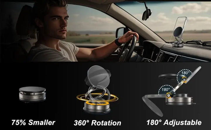 Luvikno | 360° roterbar suge-magnetisk biltelefonholder
