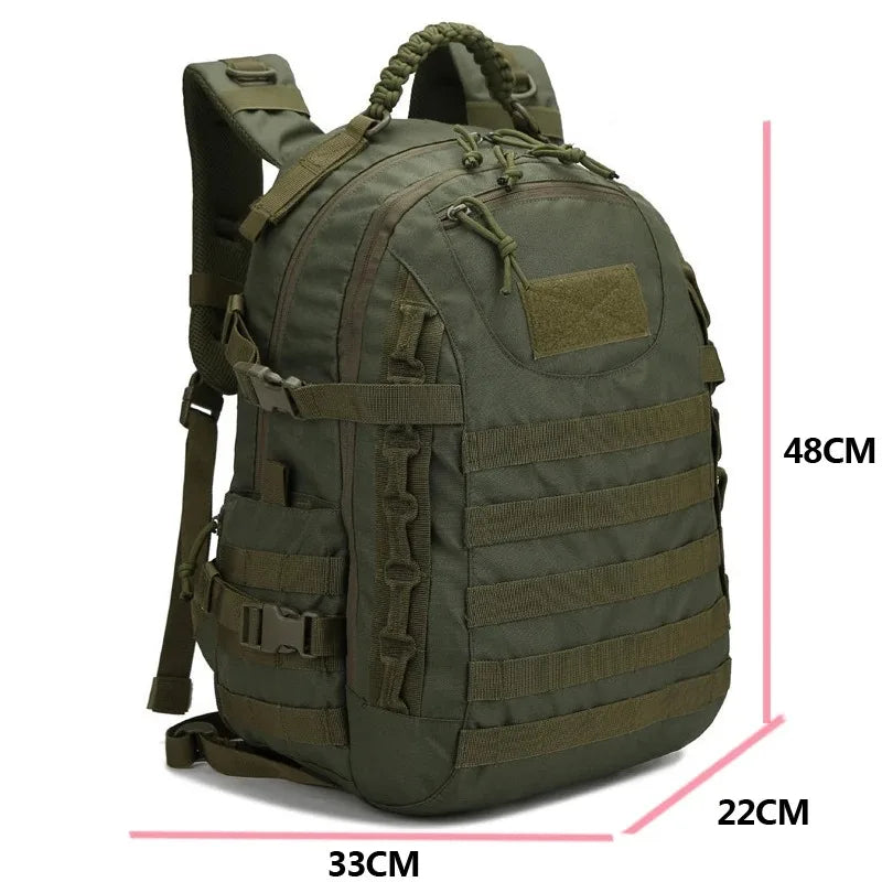 Luvikno | TrekNexus 35 L Tursekk for Menn | Taktisk Tursekk 48 × 33 × 22 cm | Utendørs Camping, Fisking, Jakt & Sport med MOLLE System