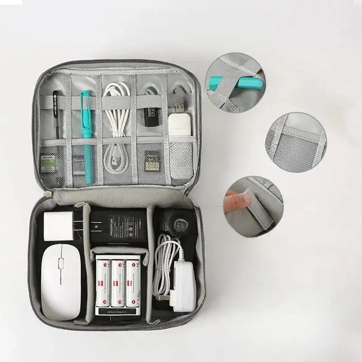 Luvikno | ORGAZIP Tech Organizer | Stor Kabelveske for Reiser | Vanntett & Multifunksjonell | For Power Banks, Kabler & Tilbehør