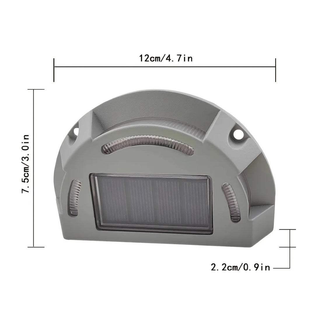 Luvikno | Lumivance Soltrinnlys 2-i-1 | Varmehvit & Kaldhvit | Vanntett IP65 | For Uteområder, Trapper, Stier & Innkjørsler