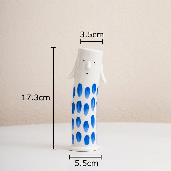 Lovely Cartoon Figures Keramikk vase | Luvikno