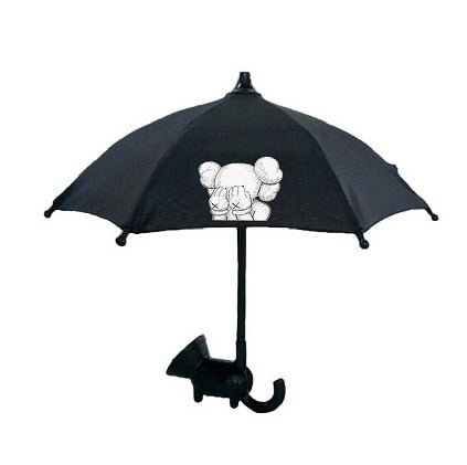 Telefon Parasol Solskjerm - Søt Mini Parasol for Telefon med Universell Justerbar Sugekopp Stativ | Luvikno