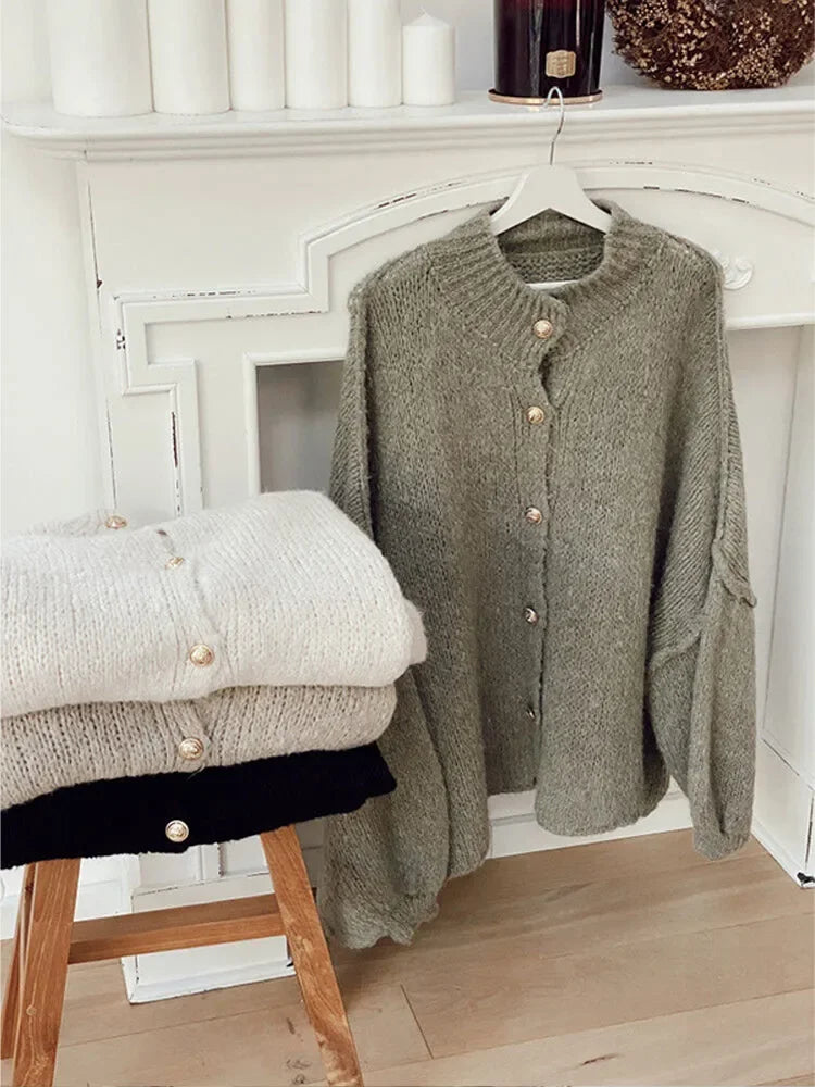 Luvik | Tyylikäs Ylihinnoiteltu Villa-cardigan Naisille
