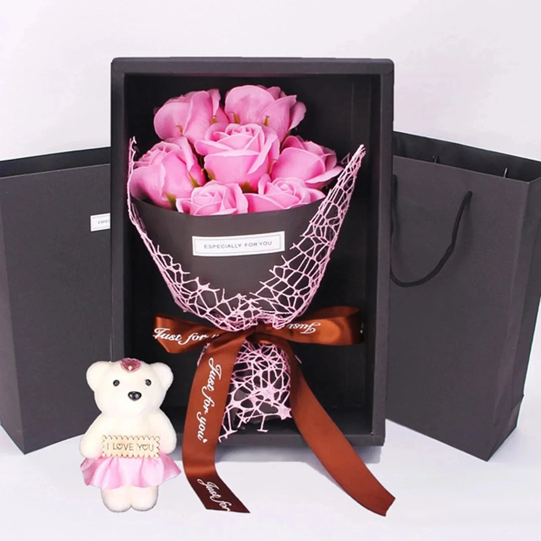 7 Roses Såpe Bukett Gaveeske Luvikno