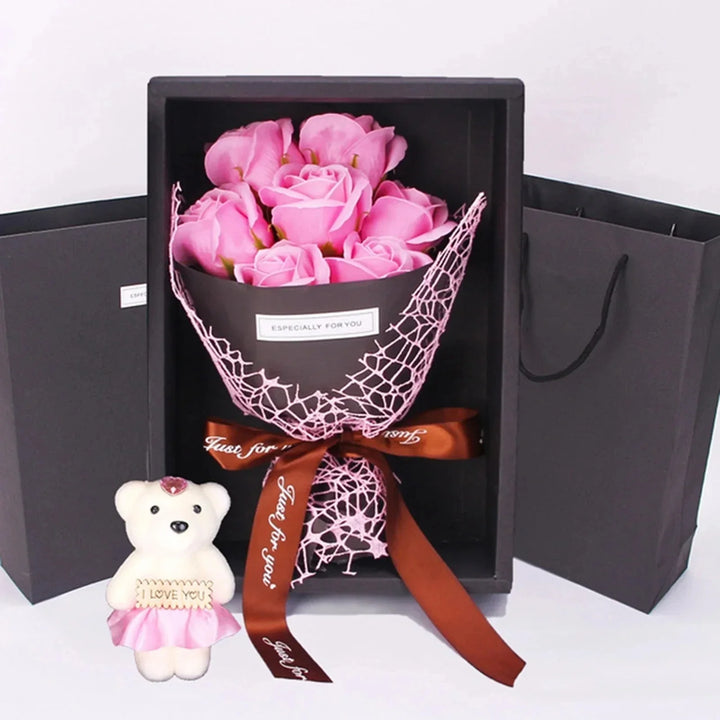 7 Roses Såpe Bukett Gaveeske Luvikno