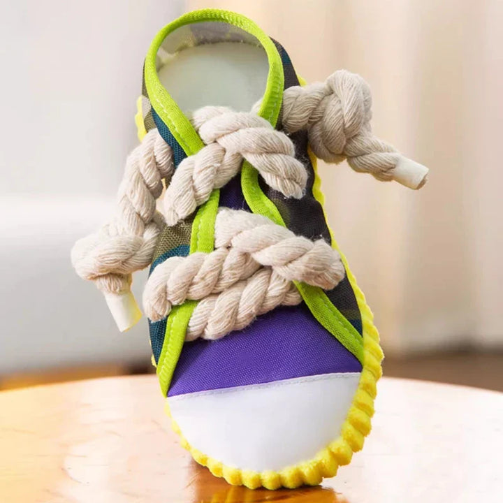 Robust hundelekene sneakers med tau og squeak-funksjon Luvikno