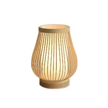 Zen-Inspirert Bambus Bordlampe for Soverom og Stue Luvikno