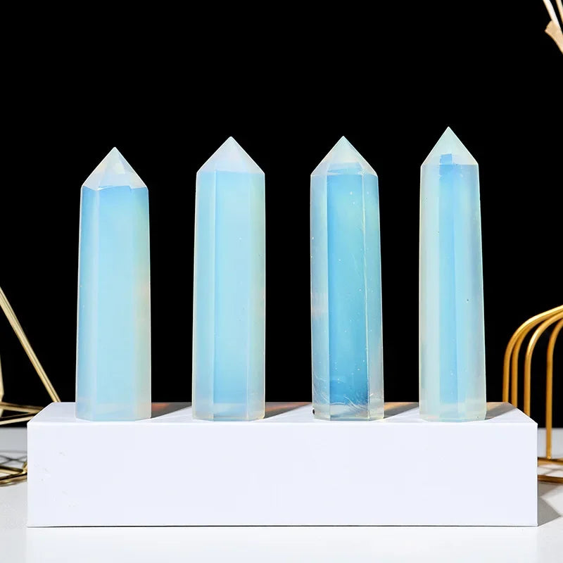 Luvikno | Krystall Obelisk Elaria | Naturlig Stein Healende Stein | For Meditasjon & Reiki | 4–8 cm