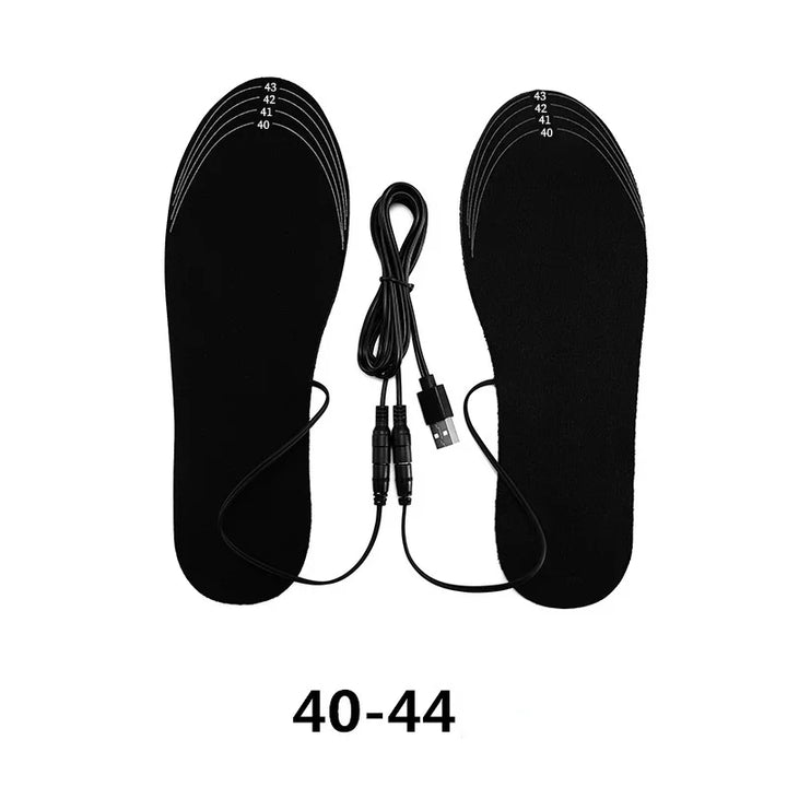 ThermaStep USB Oppvarmede Innesåler | Tilpassbar størrelse 35–46 | Oppladbar & Vaskbar | Karbonfiber Oppvarmingsteknologi | Fotvarmer for vinter & Utendørs Luvikno