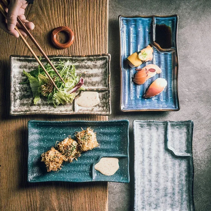 Håndverks keramiske sushi tallerkener Luvikno