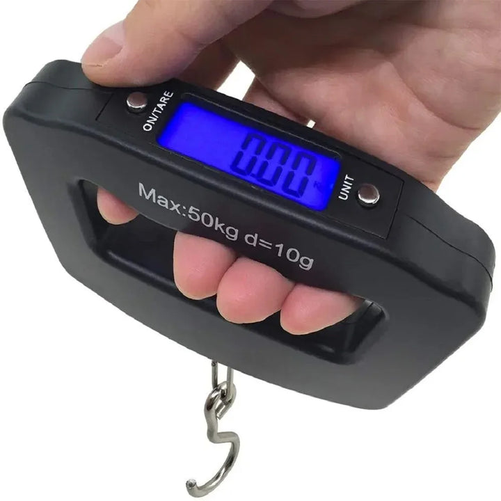 Luvikno | WeighLite Digital Bagasjevekt | LCD Display med Bakgrunnsbelysning | Opptil 50 kg | Portable & Presis | For Reise & Bagasje