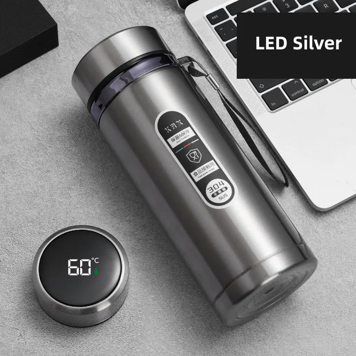 TempraBottle – Smart Termosflaske med LED Temperaturdisplay (800ml–1L) | Luvikno
